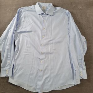 Brooks‎ Brothers 1838 Regent Mens Long Sleeve Button Up Blue Shirt Non-Iron